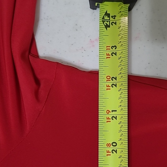 Kim Rogers Red 3/4 Sleeve Blouse with Black Trim & silver buttons size XL - Picture 5 of 7